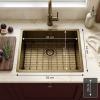 Pure.Sink Luxion PVD Antique Bronze sink 50x40 cm undermount, flush mount, and top mount with bottom rack PLX5040-64